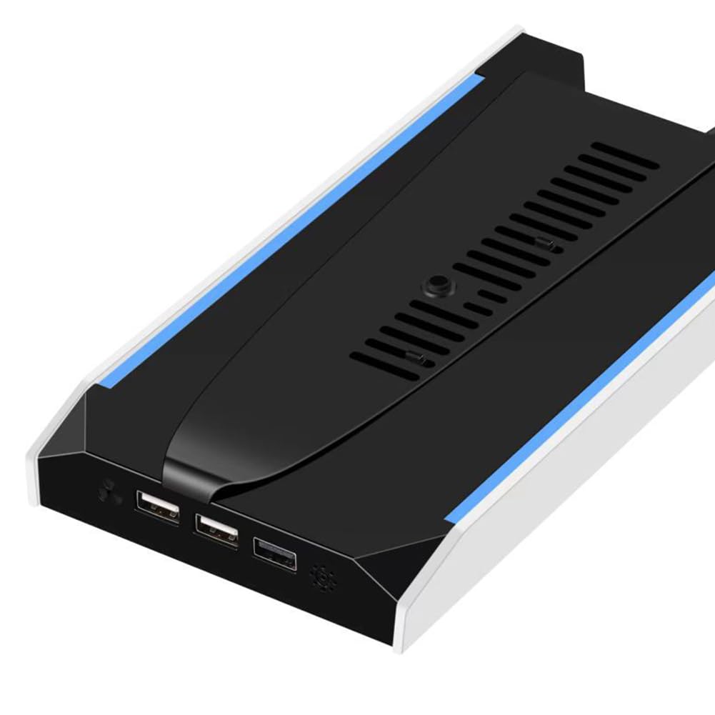 Base console di gioco RGB per PS5 Slim/Pro con ventola di raffreddamento e connettività USB Ventola di raffreddamento universale