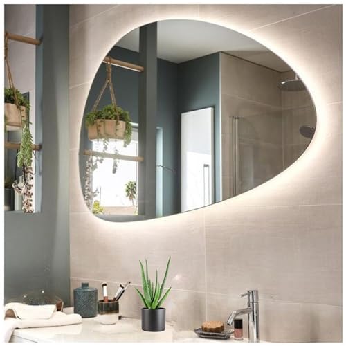 STYLE GLASS Specchio Bagno con Luce Led ARGO 80x54 cm - Specchio da Parete - Specchio con Luci 4000K - Specchio LED Moderno - Retroilluminato Luce Specchio Bagno