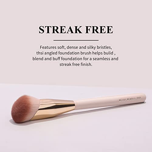 Bethy Beauty Angled Liquid Foundation Brush For Makeup,Large Powder Brush For Face ,Best Angled Flat Concealer Brush Under Eye, Brocha Para Base De Maquillaje #TOP6