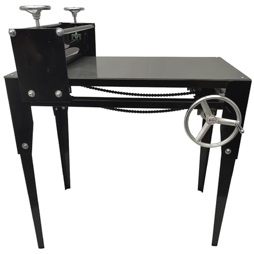 HQHAOTWU Ceramic Clay Plate Machine Manual Pottery Making Machine with Rollers Adjustable Slab Roller for Clay Print Machine with 17.5*3.1" Roller 1.77inch Clay Thickness Mud Plate for Making Pottery