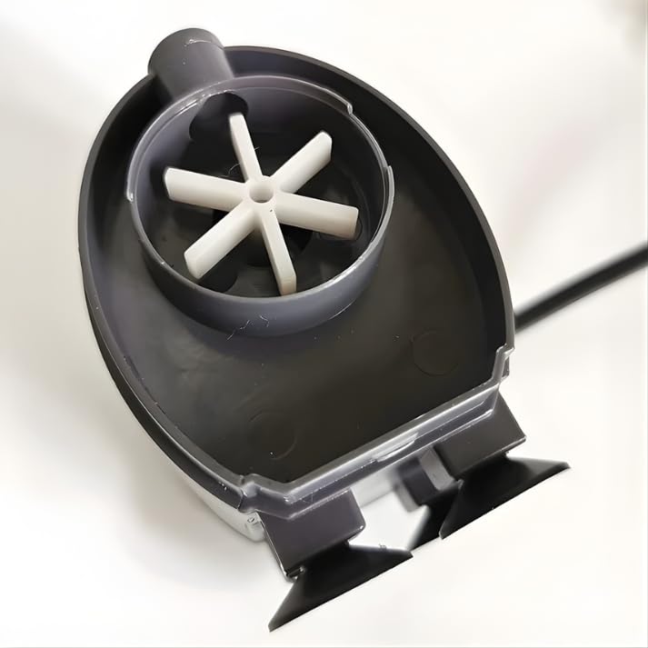 Close-up view of the filter's impeller