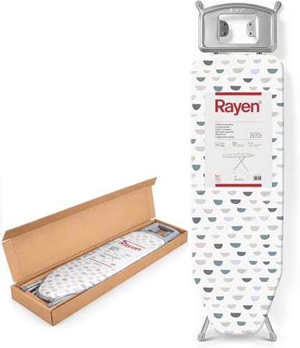 Tabla de Planchar Estandar - Envio 24h - Altura Regulable | Reposa-Planchas | Funda Resistente y Tabla Ligera | Medidas: (Estandar: 120x38cm) | Patas Antideslizantes (Tabla Lunares)