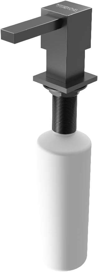 Teka PVD Titanium PS111-BN, Minimalist soap Dispenser Sinks complement Stainless Steel Corrosion Resistance Elegance Kitchen Comfort Home Saving Detergent Cleaning Flexible, Único