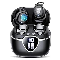 Wireless Earbuds, 2026 Bluetooth Headphones In Ear with 4 ENC Noise Cancelling, 40H Mic Clear Calls Bluetooth earphones, Deep Bass IP7 Waterproof Mini Ear Buds, USB-C Comfortable for Sport,Work Black