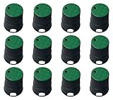 Natotela 12 Sets Durable PP Valve Boxes Anti Slip 6 In Circular Sprinkler Valve Box, Plastic Round Irrigation Box with lid for Garden Yard Outdoor Lawn Grassland Ground Farm,Water Meter Box Cover