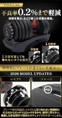 【シリーズ累計130,000個突破！】 TOP FILM 可変式ダンベル ダンベル 可変式 24kg 40kg 2個セット アジャスタブルダンベル 15/17段階 トレーニング フィットネス 筋トレ エクササイズ 鉄アレイ ダンベルセット ウエイト 自宅 筋トレグッズ 【JAPAN BRAND 信頼と、実績。】 9枚目