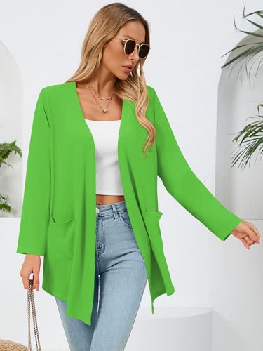 Image of Women's Lightweight Open Front Cardigans Casual Soft Drape Spring Summer Fall Cardigan S-3XL