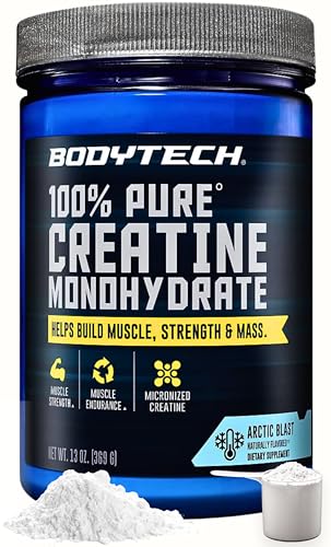 BodyTech 100% Pure Creatine Monohydrate Powder - Micronized for Maximum