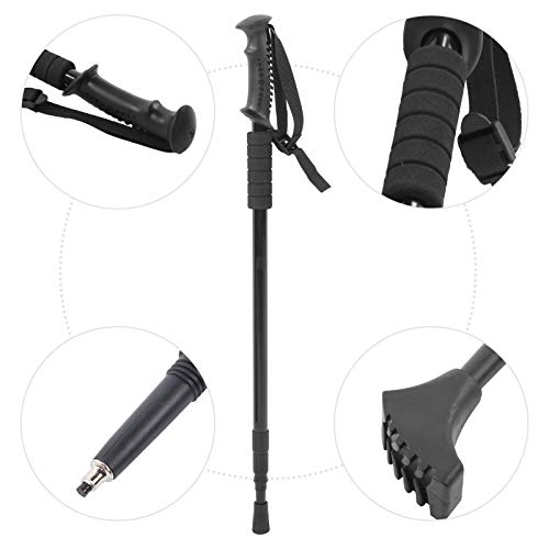 Bastões de trekking liga de alumínio ajustável para caminhada ou bengalas ajuste rápido com bolsa de