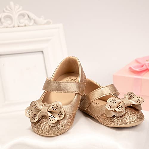 Fashion Gold Border Bownot Princess Shoes Baby Shoes Buckle Size Five Infant Girls Shoes3