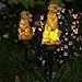 Meerkats Garden Statue Meerkats With Light Up LED Helmets Figure Solar Light Animal Ornament Outdoor Figurine