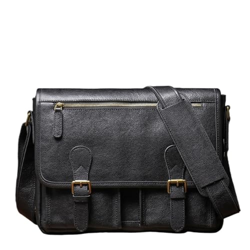 Sac messager en cuir de vache pour homme et mallette d'affaires vintage