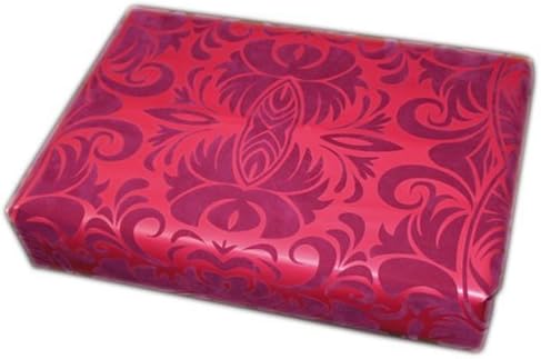 Unravel A Gift Luxury 2 in pack - Deep Red Flock Gift Wrapping Paper - by