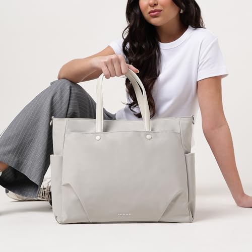 Image of Fastrack Nylon Edge Laptop Tote | Laptop Bag for Women & Men | Dual Carry Options | Fits 15 inch Laptop | Nylon Material