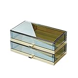 IFGSEQQQ Kosmetik-Organizer, transparente Kosmetik-Aufbewahrungsboxen mit Schublade, Glas...