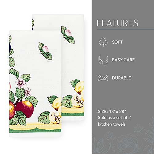 Elrene Home Fashions Villeroy & Boch French Garden Kitchen Towels, Dish Towels, 18 Inches By 28 Inches, Set Of 2 #TOP2