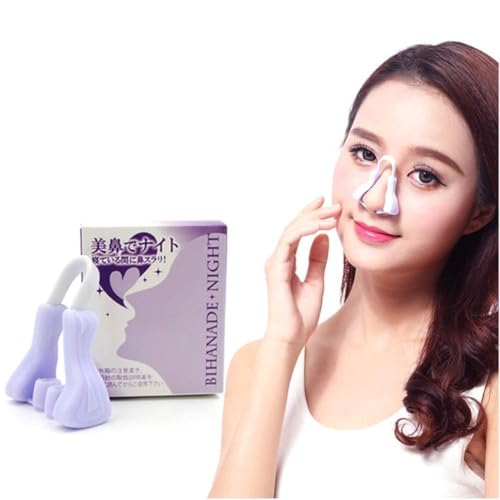 Masyrt Nose Up Lifting Clip,Nose Shaper Slimmer Noses Bridge Corrector with Soft Silicone,Silicone Noses Bridge Slimming Clips for Non Surgical Reshaping 20-30 Minutes Daily (Violet)