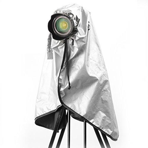 Movo Crc03 Extra-Long Camera Rain Coat Rain Cover For Dslr Cameras, Lens, And Tripod (Metallic Gray) #TOP1