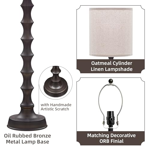 Lámparas de Mesa Buffet EUO Set 2 30.5" Bronce Aceitado miniatura 3