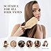 BFWood Bamboo Hair Brush with Steel Bristles, Metal Hair Brush Help Hair Growth and Massaging Scalp, Anti-frizz Metal Detangling Brush Styling Hairbrush