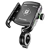 BTNEEU Mobiele telefoonhouder voor fiets, anti-vibratie, 360 graden draaibaar, telefoonhouder voor motorfiets…