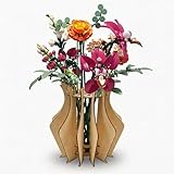 MUNUOSIKEJI Vase en bois 33 en 1 pour fleurs en blocs de construction, ensemble modulaire à fente, présentoir pour arrangements floraux créatifs