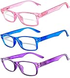Retro Narrow Rectangular Clear Lens Eyeglasses with attitude 3 Pairs