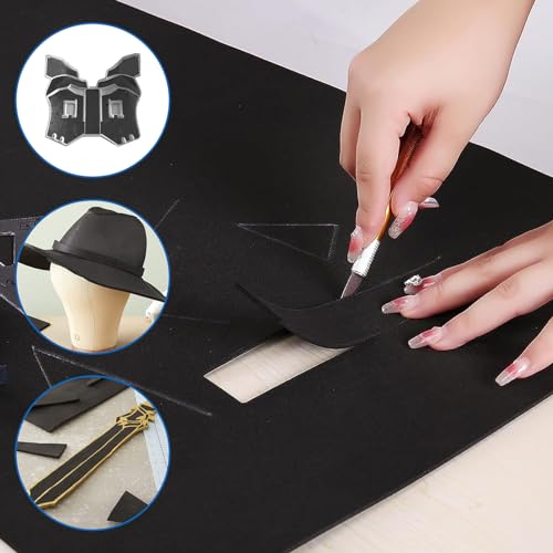 VIDETOL 2 Roll Eva Foam 5mm, 33 x 150 cm Moosgummi Platten, Schwarz EVA Schaumstoff für Kostüme, Basteln und DIY Projekte