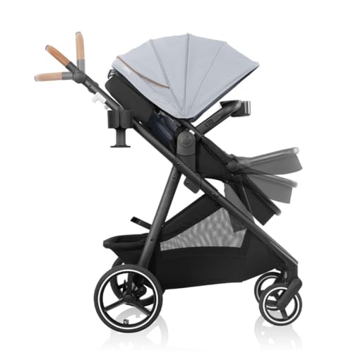 Evenflo Shyft Intuiti+ Travel System featuring Revolve180 LiteMax NXT Rotating Infant Car Seat with SensorySoothe & SensorSafe - Quartz by Evenflo - Image 5
