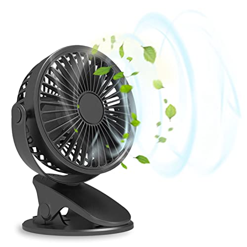 Clipe no mesa | carrinho com fluxo ar forte e baixo ruído - Mini ventilador portátil para carrinho p