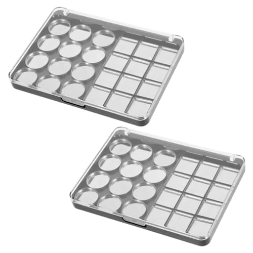 NIYANGLE 2Piezas Paleta De Maquillaje Vacía Magnética Sombras De Ojos DIY Con Compartimentos Para Personalizar y Organizar Tus Cosméticos