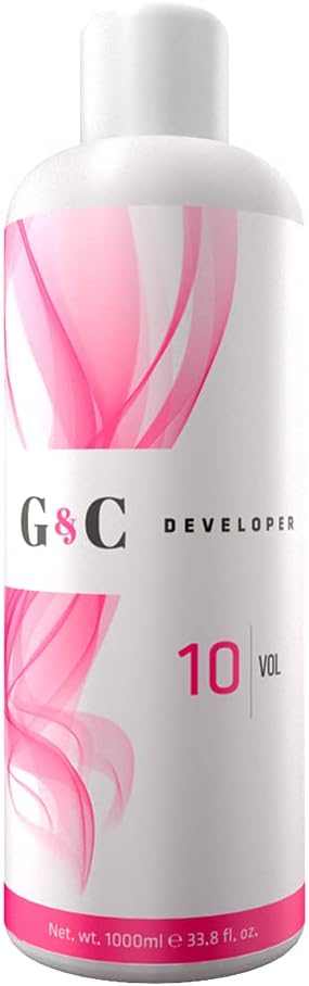 Gel and Cream 10 Volume Professional Lightening System Peroxide Developer infused with Collagen - Great for Sensitive Scalps - Made in Italy 33.8oz / 1lt