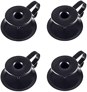 Retro Iron Candle Black Candlestick Holders, Single-head Candlelight Tabletop Holder Stand for Christmas Valentine Wedding Party Candelabra & Room Decoration Display Candelabrum(Set of 4)