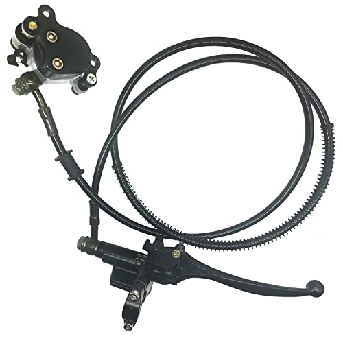 Holato 50 Inch Upgraded Hydraulic Brake Master Cylinder Caliper System With Brake Pads For 97Cc 2.8Hp Baja Doodlebug Dirt Bug Db30 Blitz Mini Bike Mini Moto On Left 7/8" Handlebars Parts Heavy Duty #TOP6