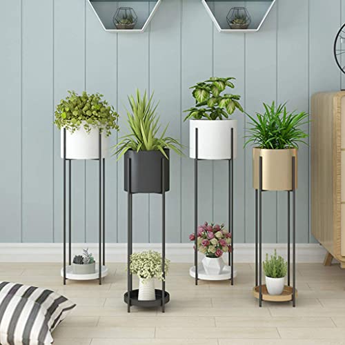 Support de fleurs en fer forgé noir de 72cm pour salon et balcon
