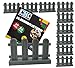 CMC imports 10 x Zaun Klemmbausteine Gartenzaun Lattezaun vers. Farben zur Auswahl Bausteine 1x4x2 Noppen Zaunelemente Kompatibel Einzelteile (411 - Hellgrau)