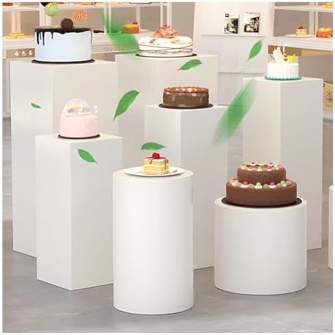 Stackable Square Display Pedestal Stand - Versatile Pillars for Clothing, Bridal Shops & Shoes - 30x30x50 cm (12x12x20 in) - Perfect Event Decor Risers