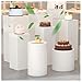 Elegant White Display Plinths for Events & Bridal Shops - 30x30x60 cm Risers for Clothing, Dessert Table Decorations & Showcase Displays - Perfect Pedestals for All Occasions