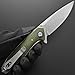 Eafengrow EF972 Folding Knife, D2 Steel Blade Micarta Handle Pocket Knife Folder for Outdoor Camping Hiking Working EDC Tool Knife(army green)