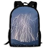 Casual Bolsa De Viaje Iluminación De La Ciudad Bolso Mochila Diaria Mochila Escolar para Viaje, Trabajo, Mujeres, 42X32X14Cm