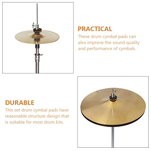 Vaguelly 10 Pcs Drum Cymbals Felt Pads Cilindro Cymbal Substituição Felts Pad Sleeves Drum Material