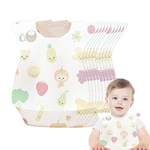 LEJIEYIN Einweg-Lätzchen Baby-Lätzchen wasserdicht mit Food Catcher Tasche geeignet für Kleinkinder, Fütterung, Reisen, Outdoor-Einsatz Cover