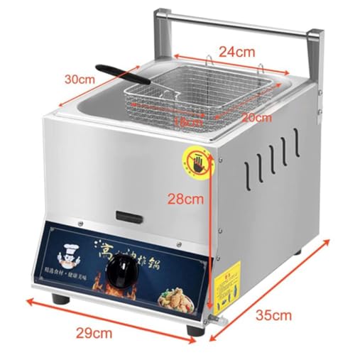 Friteuse à gaz professionnelle 10L 20L avec paniers pour poisson - 5