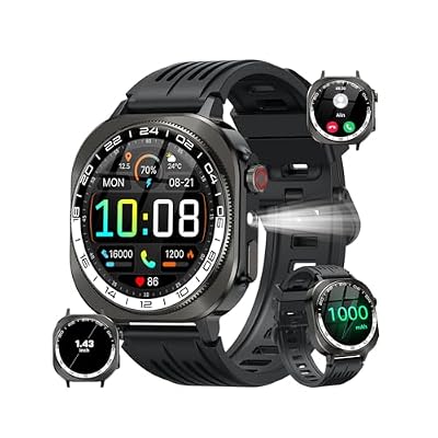 uaue Smartwatch for Men/Women, Sleep/Heart Rate Monitor, Waterproof Fitness Tracker for Android.