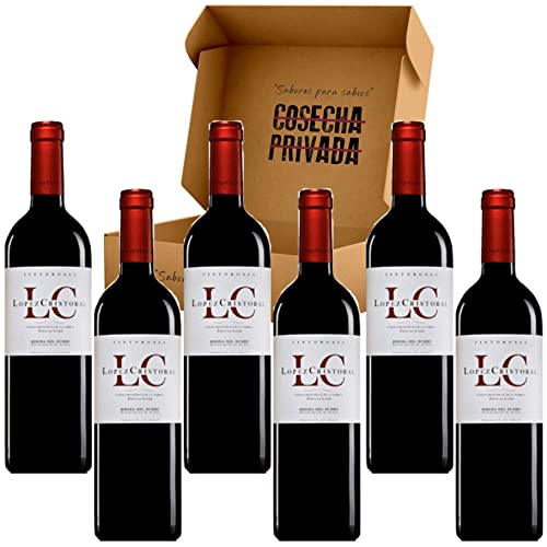 Lopez Cristobal Roble -Caja 6 botellas - Envío 24 H - Ribera del Duero - Caja Regalo Vino-Seleccionado y enviado por Cosecha Privada - Caja Regalo Vino