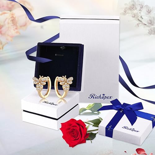 Boucles d'oreilles or et zircon avec fermoir créole sécurisé et durable