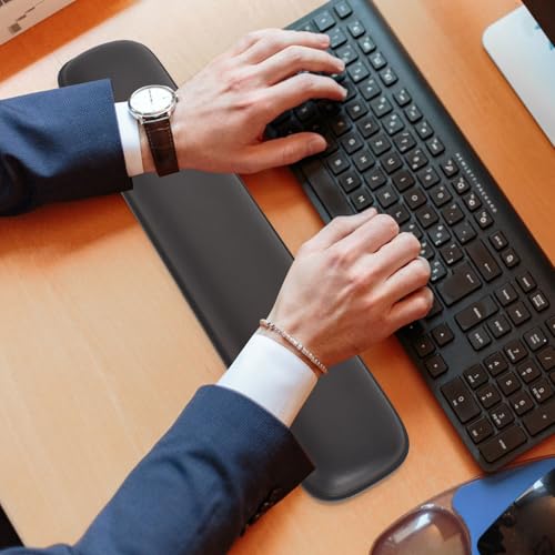 Repose-Poignet Pour Clavier Avec Rembourrage En Mousse À Mémoire De Forme 35 * 7.5CM, Design Ergonomique, Base En Caoutchouc Antidérapant – vue 6