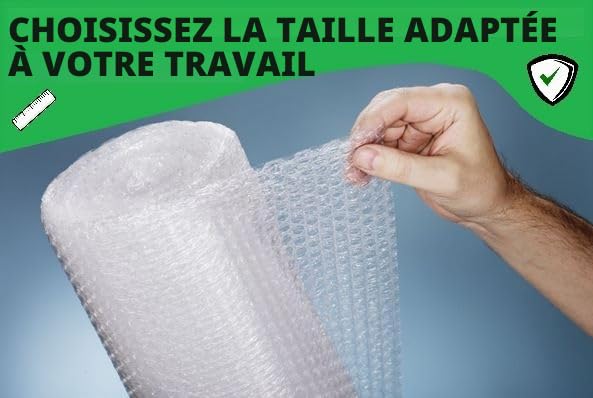D. & D. Polistirolo® - Film à bulles pour l'emballage et l'expédition - Fabriqué en Italie - Bulles d'air pour protéger, amortir et emballer les objets pendant le transport (H 150 cm x 100 m/l)