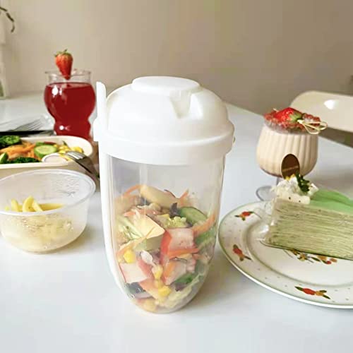 Portable Breakfast Cup Different Color Yogurt Nut Cereal Fruit Salad Muesli Picnic Bottle Gift Diet Food Container Spoon(35Oz) #TOP3