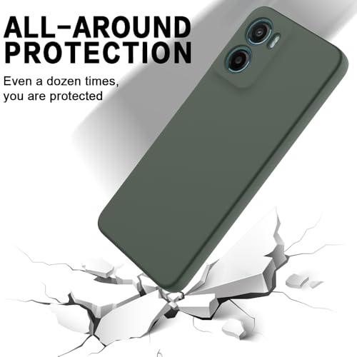 Image of Back Cover for Motorola Moto G06 4G / G06 Power 4G | Full Camera Protection | Premium Liquid Silicon Case | Flexible Bumper Case for Motorola Moto G06 4G / G06 Power 4G (Military Green)